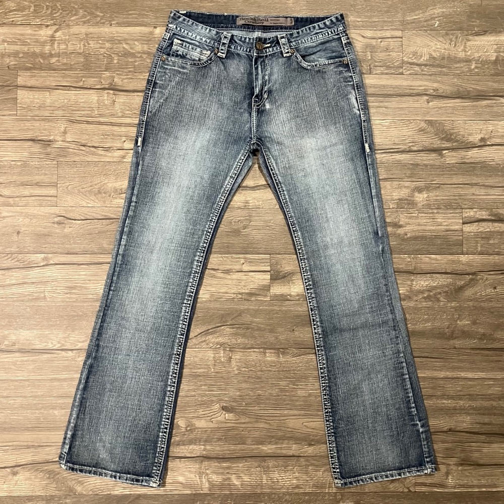 Rock & Roll Cowboy Pistol Regular Bootcut Jeans Men's Size 34x36 Medium Wash